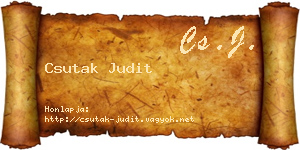 Csutak Judit névjegykártya